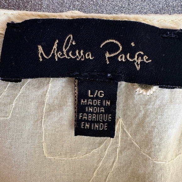 Melissa Paige Yellow Eyelet Peplum Blouse (842) - Picture 10 of 11